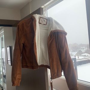 Corduroy Fleece Cropped Jacket